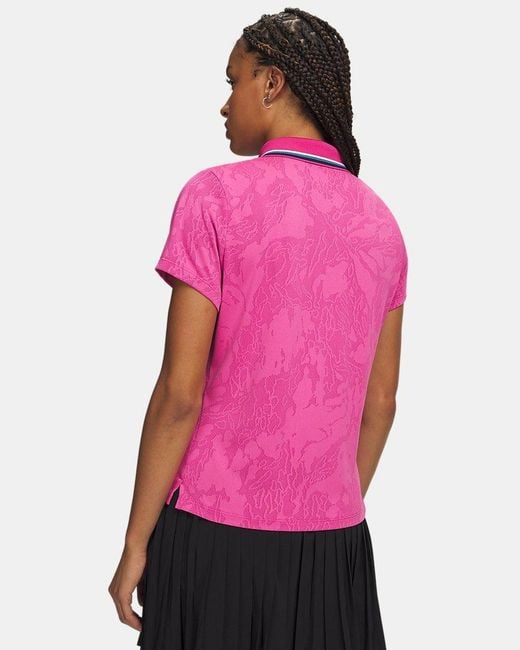 Under Armour Pink Armourdry Jacq Rd Polo Virtual Virtual