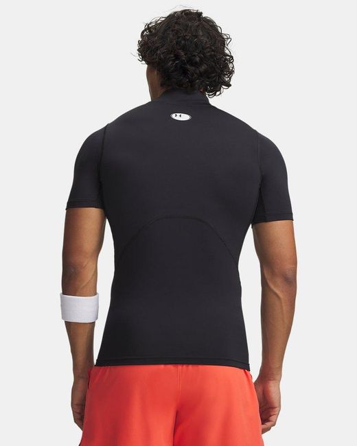 Under Armour Black Heatgear Compression Mock Short Sleeve for men