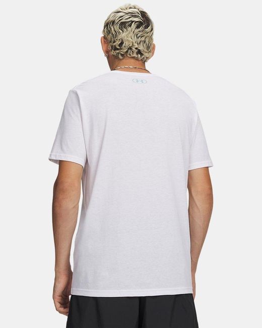 Under Armour White Ua Logo Collage Short Sleeve for men