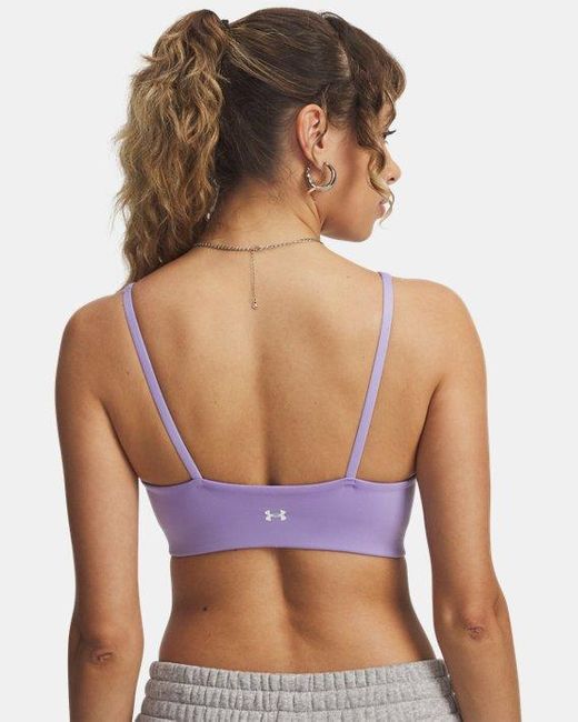 Sujetador Deportivo Motion Para Mujer Transparent Blanco Under Armour de color Purple