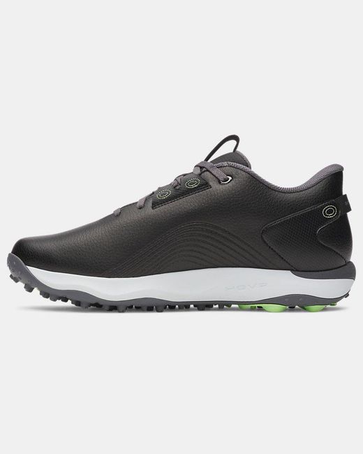 Under Armour Black Drive Fade 2 Spikeless Golf Shoes Metallic Gun Metal for men