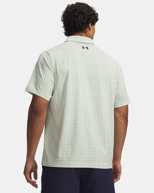 Under Armour Gray Matchplay Printed Polo Citrine Academy for men