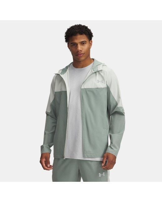 Under Armour Green Vanish Woven Utility Jacket Silica Hydro Reflective for men