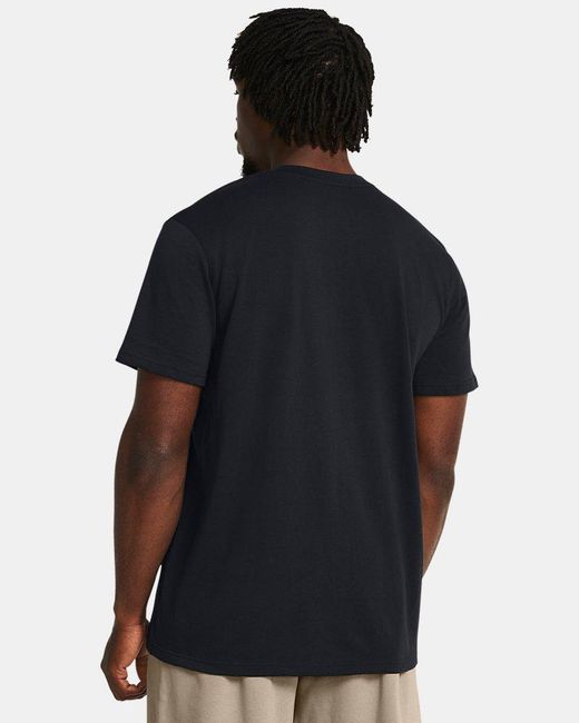 Under Armour Black Heavyweight Left Chest Patch Short Sleeve for men