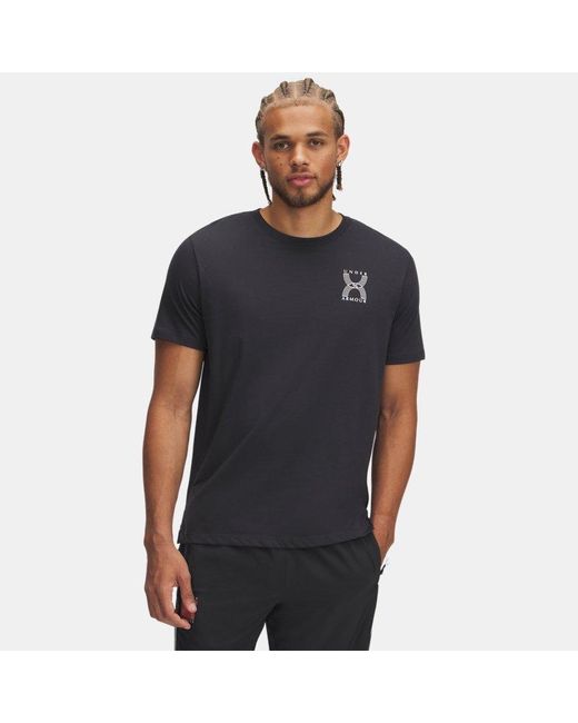 Under Armour Black Run 96 Short Sleeve Anthracite Quartz for men