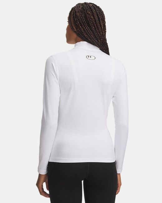Under Armour White Coldgear® Mock Long Sleeve