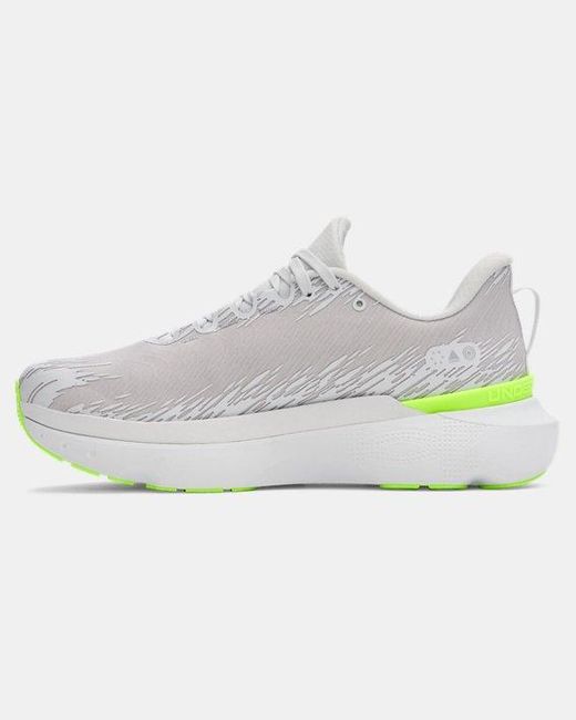 Under Armour Uniseks Hardloopschoenen Infinite Pro 2 Storm Distant Grijs Mod Grijs Hyper Groente in het Gray