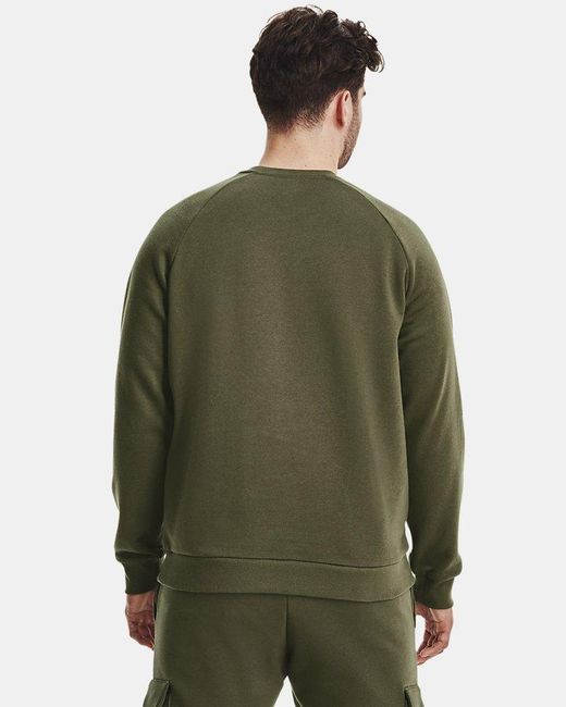 Under Armour Green Rival Fleece Crew Marine Od for men
