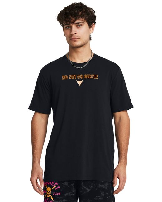 Camiseta de manga corta estampada project rock rage Under Armour de hombre de color Black