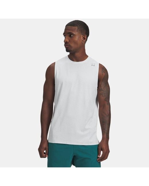 Under Armour White Halo Vent Sleeveless Distant Reflective for men