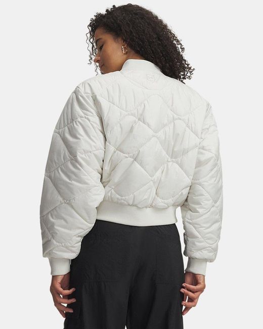 Under Armour Gray Heritage Bomber Jacket Summit Summit