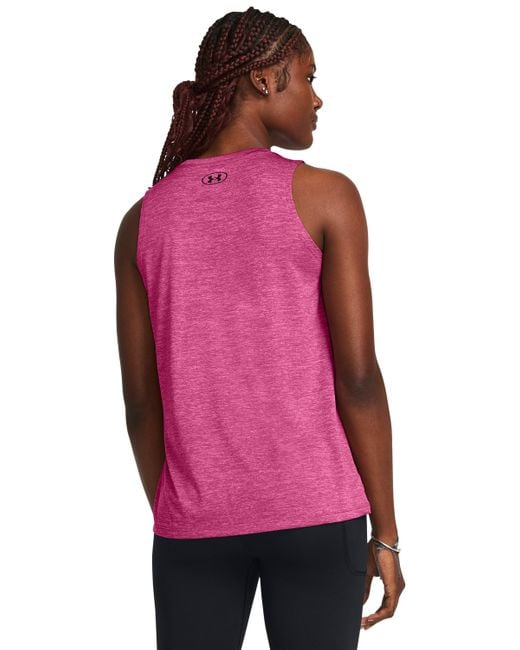 Camiseta sin mangas techTM twist Under Armour de color Pink