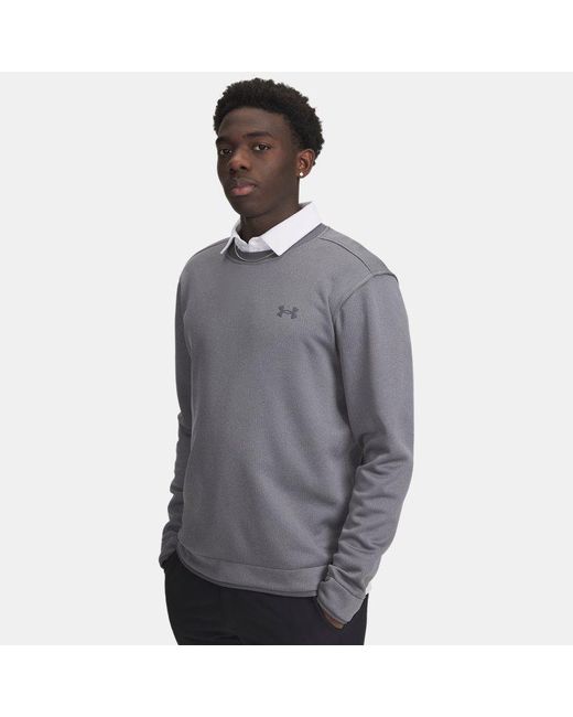 Under Armour Gray Sweaterfleece Crew Castlerock Castlerock for men