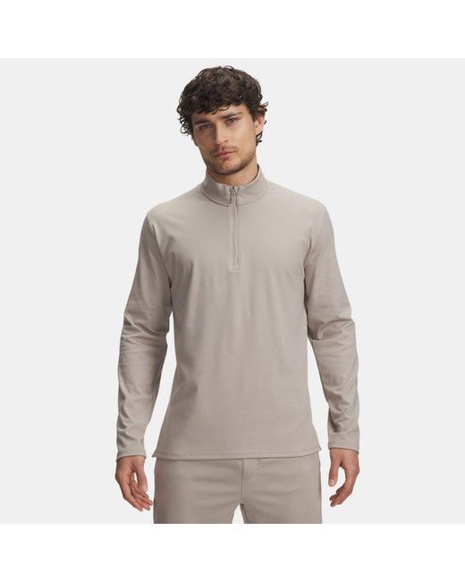 Under Armour Gray Meridian ¼ Zip Timberwolf Taupe Timberwolf Taupe for men