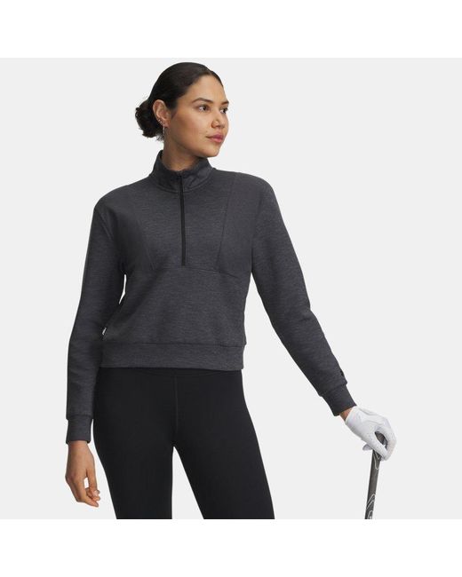 Pullover Drive Midlayer Da Donna Anthracite di Under Armour in Black