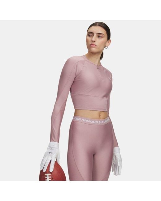 Under Armour Purple Heatgear Rib
Oberteil Mit ¼-Zip Für Damen Tourmaline Tourmaline Weiß