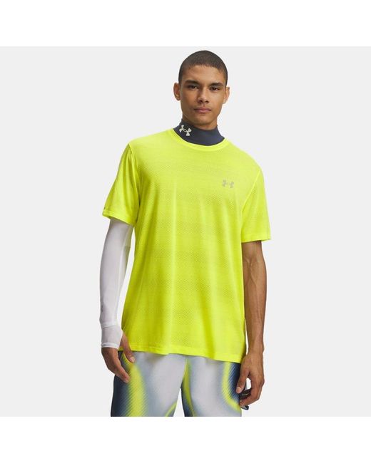 Under Armour Yellow Velociti Short Sleeve Flash Light Reflective for men