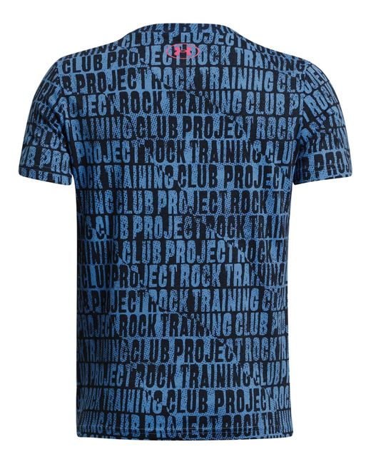 Under Armour Project rock bb kurzarm-shirt mit print für jungen in Blue für Herren
