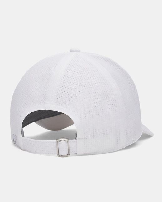 Under Armour White Iso-chill Armourvent Adjustable Hat Cap for men