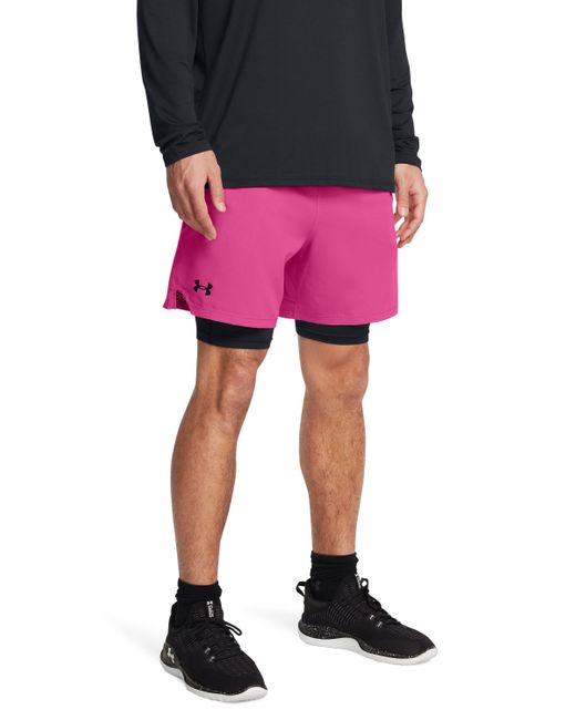 Under Armour Pink Vanish Woven 2-in-1 Shorts for men