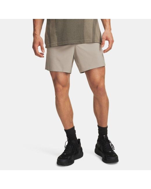 Under Armour Brown Ua Vanish Elite 6" Shorts for men