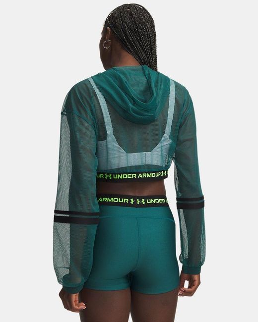 Under Armour Green Heatgear Mesh Full Zip Rack Hyper