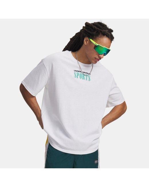 Under Armour White Heavyweight Sports Short Sleeve for men