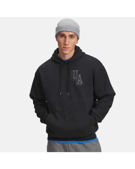 Under Armour Black Icon Fleece Graphic Hoodie for men