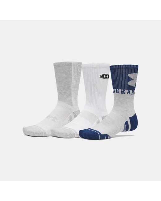 Under Armour White Ua Performance Tech 3-pack Crew Socks