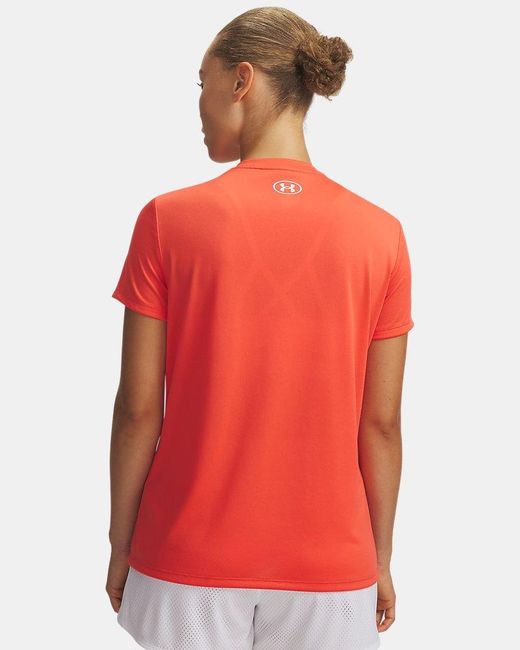 Under Armour Red Tech V-Neck Short Sleeve Venom