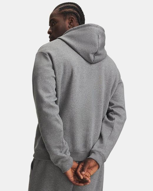 Under Armour Gray Ua Rival Fleece Hoodie for men