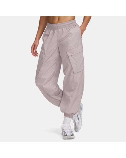 Under Armour Gray Unstoppable Hose Aus Glänzendem Webstoff Mit Weitem Bein Für Damen Dawn Dawn