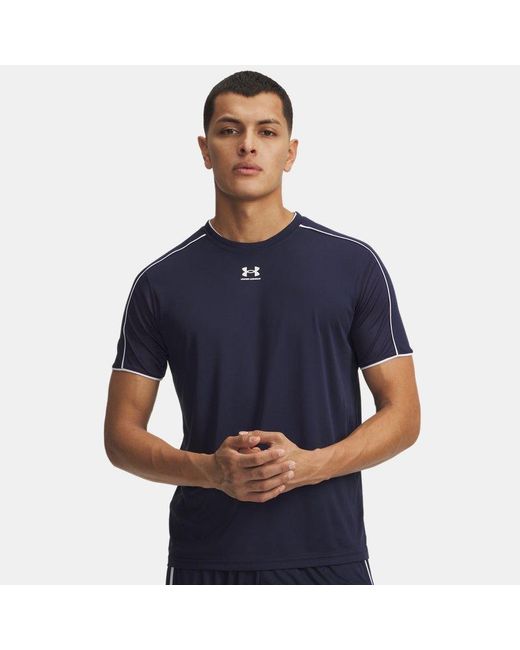 Under Armour Blue Challenger Train Short Sleeve Midnight for men