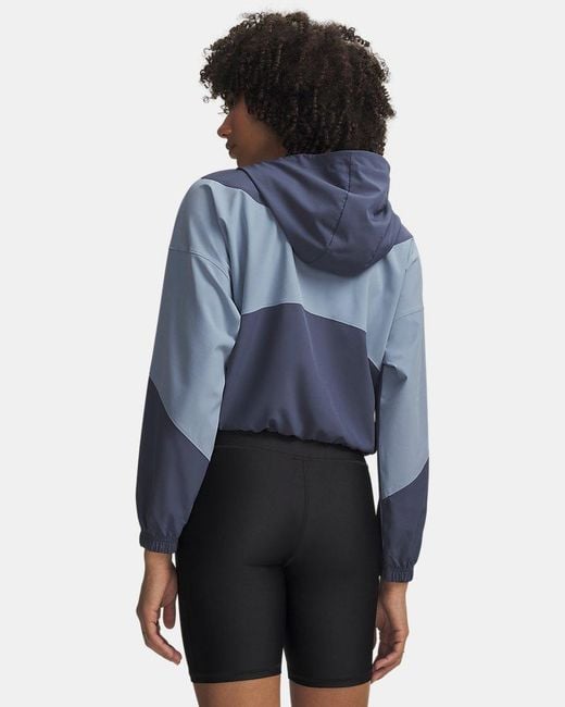 Under Armour Blue Rival Woven Jacket Downpour Wind