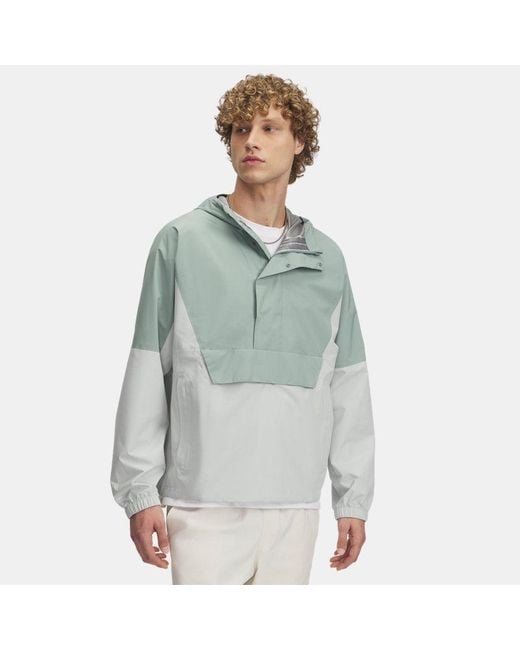 Under Armour Green Cloudstrike Anorak Jacket Hydro Silica Reflective for men