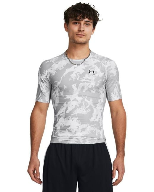 Under Armour White Heatgear® Iso-chill Printed Short Sleeve for men