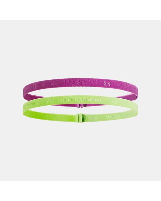 Under Armour Purple Adjustable Mini 2-Pack Headbands Optic Morph