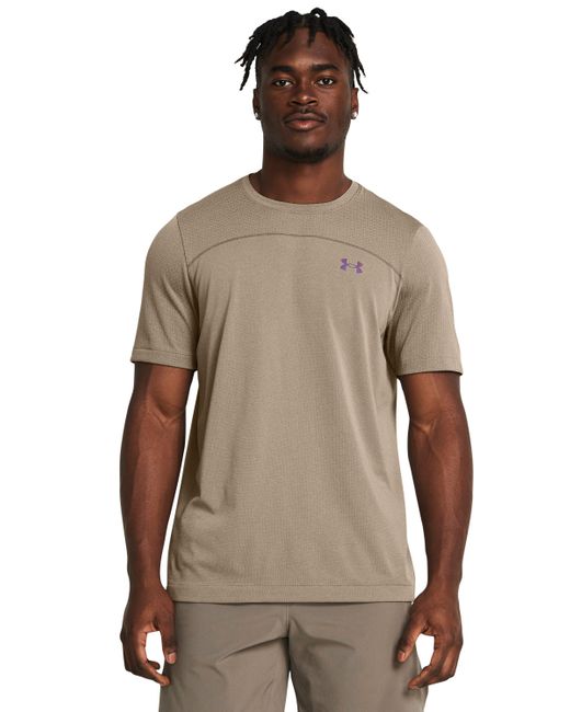 Under Armour Vanish elite seamless kurzarm-oberteil mit schriftzug für astro in Brown für Herren