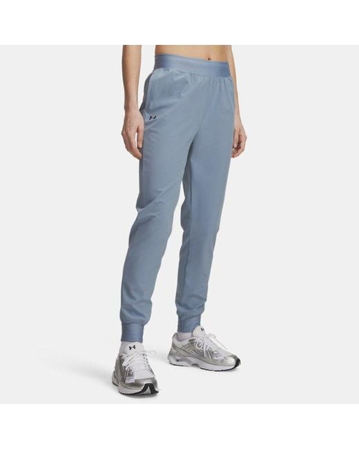 Under Armour Green Rival High-Rise Woven Pants Wind