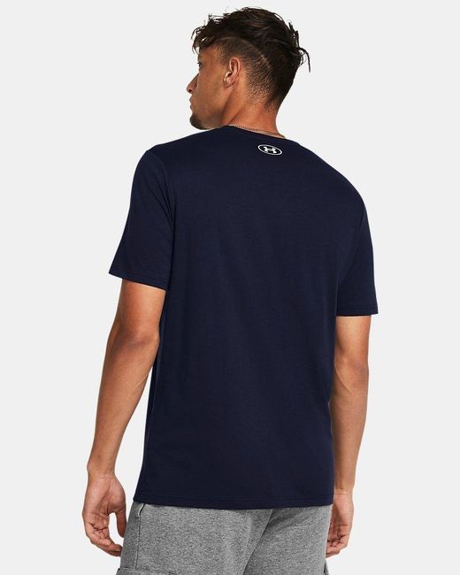 Under Armour Blue Sport Style Logo Loose T-shirt for men