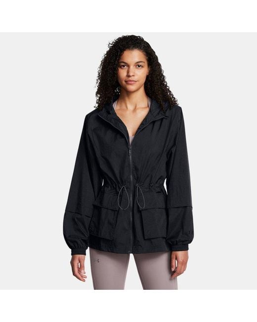 Under Armour Black Ua Crinkle Woven Jacket