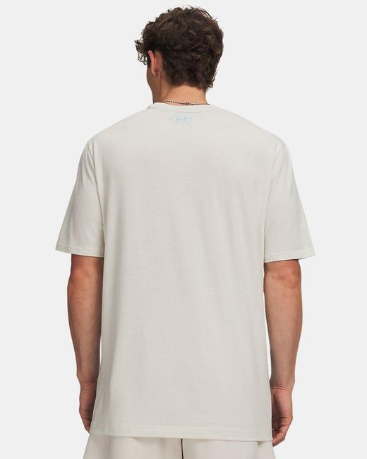 Under Armour White Ua Blend Logo Short Sleeve for men