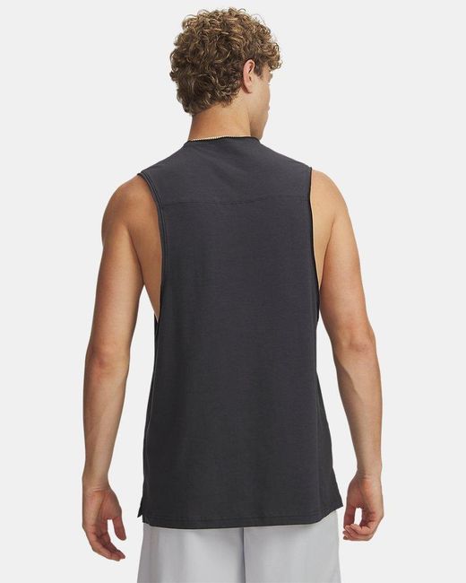 Under Armour Gray Hoops Training Tank Anthracite for men
