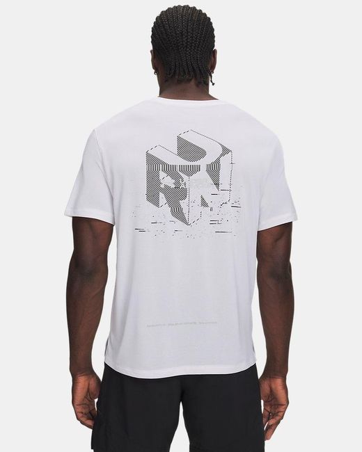 Under Armour White Velociti Run Cube Short Sleeve Reflective for men