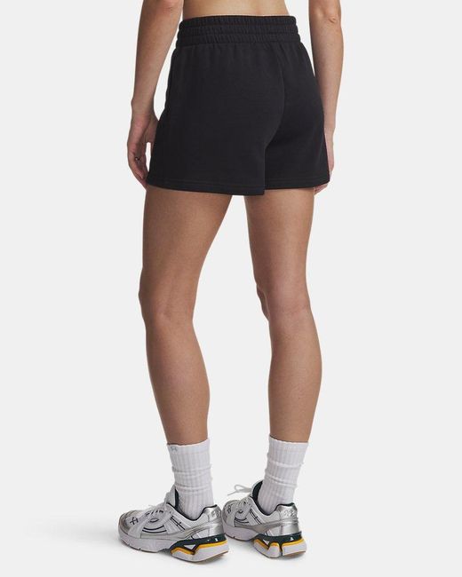 Short En Tissu Molletonné 9 Cm Rival Pour Femme Blanc Under Armour en coloris Blue