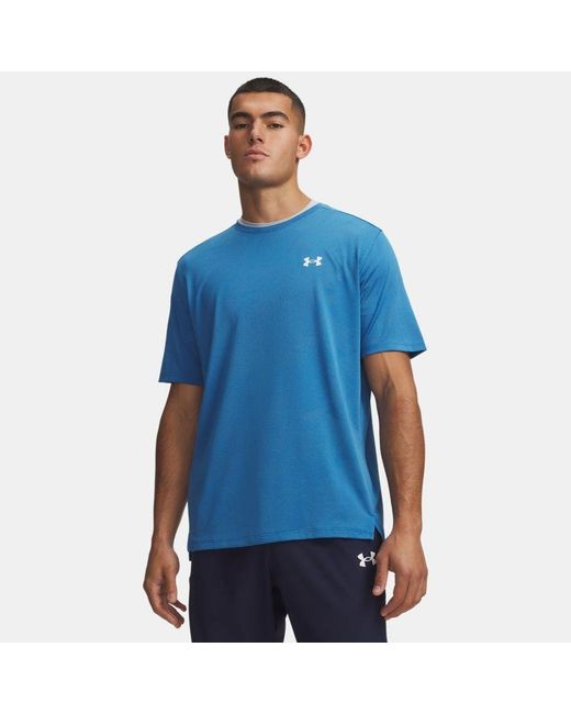 Under Armour Blue Tech Vent Jacq Rd Short Sleeve Aegean for men