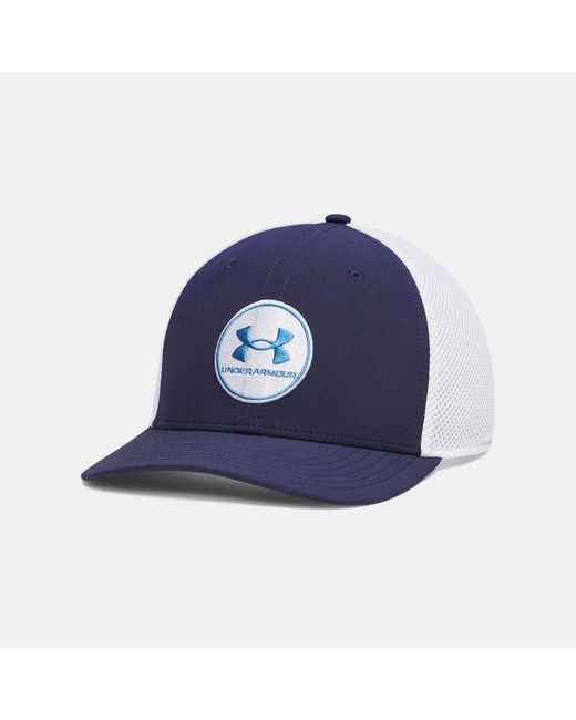 Under Armour Blue Drive Mid Stretch Fit Cap Midnight Aegean for men
