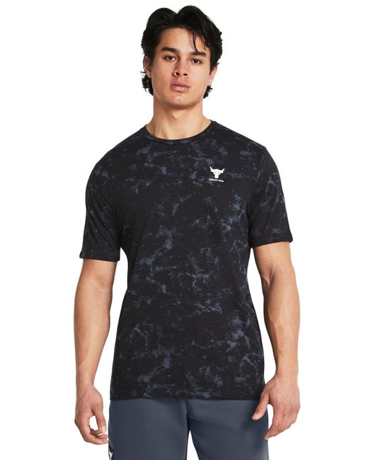 Camiseta de manga corta con estampado project rock payoff Under Armour de hombre de color Black