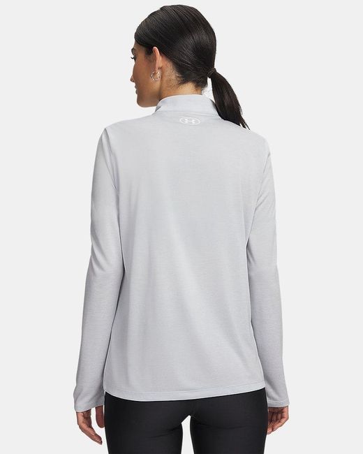 Under Armour White Tech Twist ½ Zip Halo