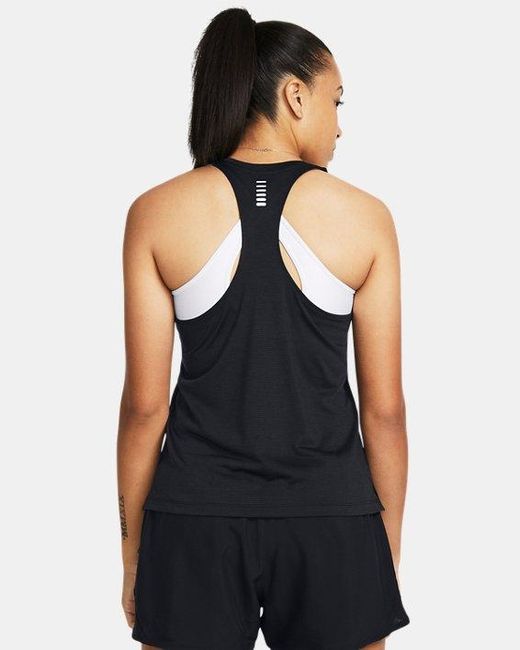 Under Armour Launch Dameshemd Zwart Reflecterend in het Blue